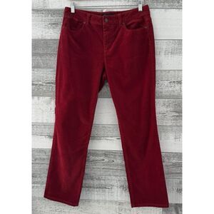 Talbots Heritage Pants Red Corduroy Straight Leg  Women's 12P (Fit 31x29)